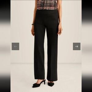 Anne Klein Stretchy Black Wide Leg Dress Pants